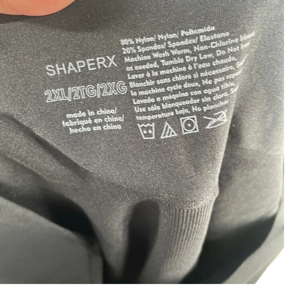 Shaperx Tummy Control Shapewear  Seamless Bodysuit Open Bust Shaper Shorts 2XL
